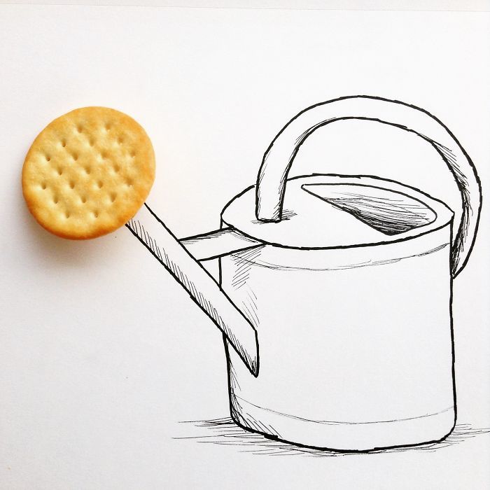 Common household items in funny illustrations