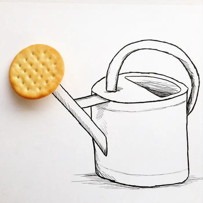 Common household items in funny illustrations