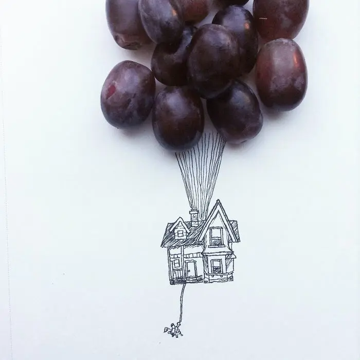 Common household items in funny illustrations