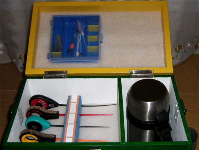 Do-it-yourself fishing box for winter fishing: instructions and drawings