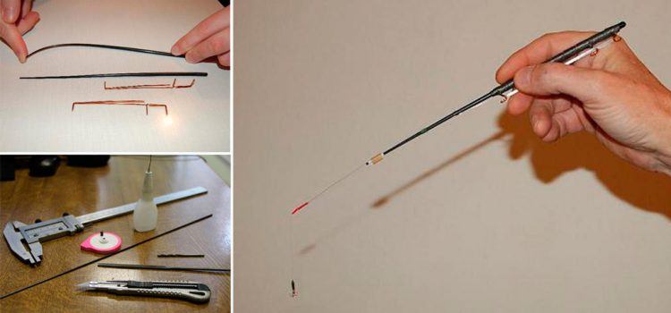 Do-it-yourself fishing rod for winter fishing, photo examples