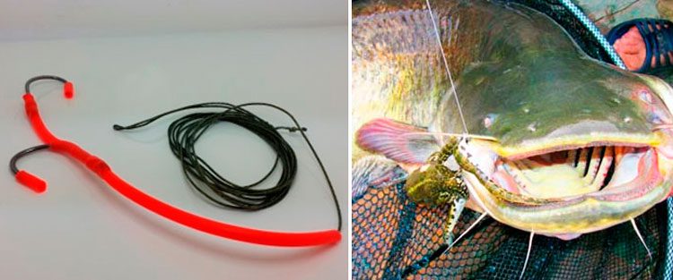 Do-it-yourself leash for catching catfish, choosing the right materials