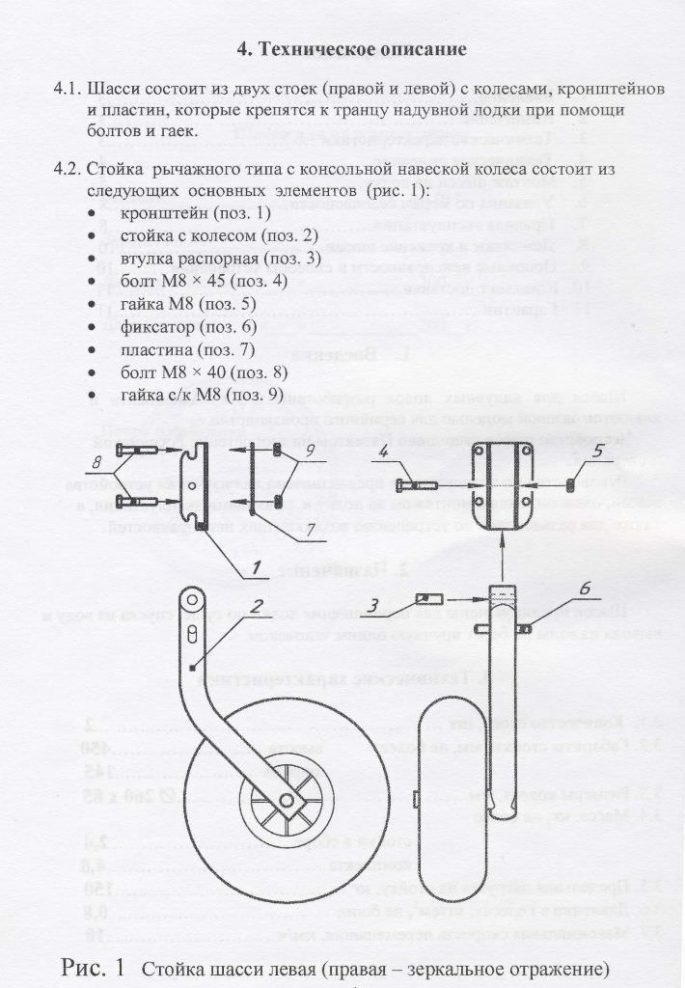 Do-it-yourself transom wheels for pvc boats, drawings and installation