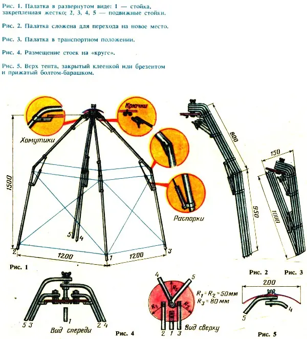 Do-it-yourself winter fishing tent: drawings, photo and video examples