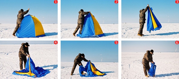Do-it-yourself winter fishing tent: drawings, photo and video examples