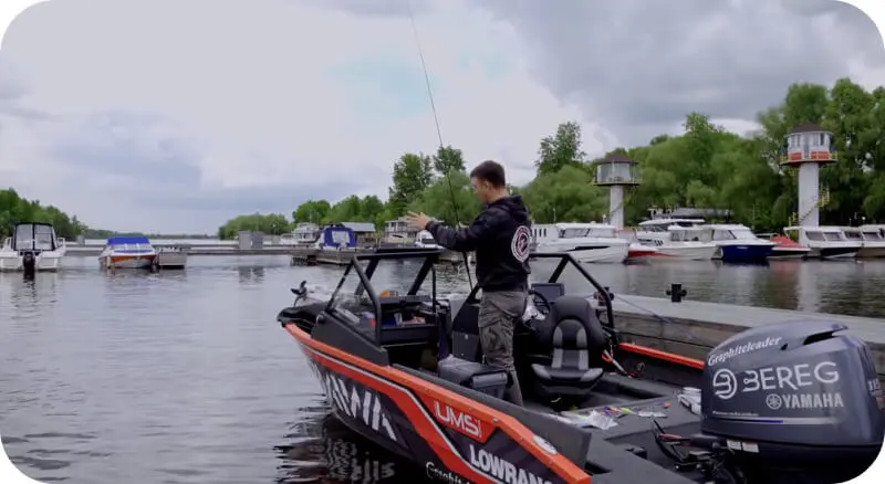 Drop shot rigging for pike perch - installation diagram