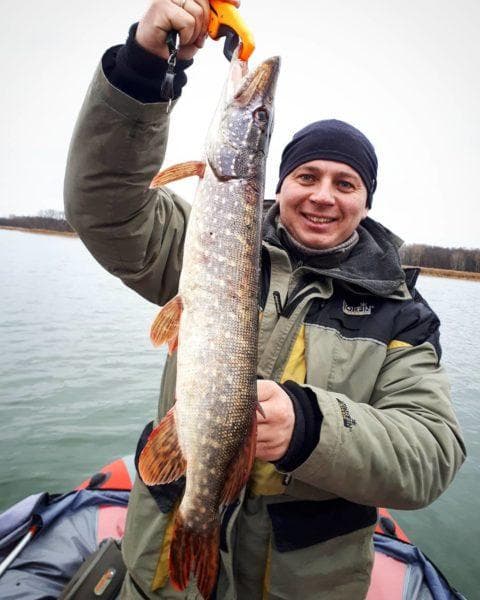 Fishing for pike in April with a spinning rod