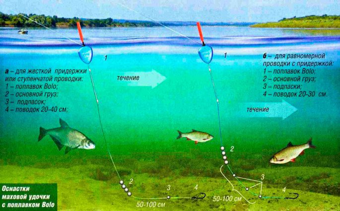 Fishing with a float in the current, types of floats, how to load a float