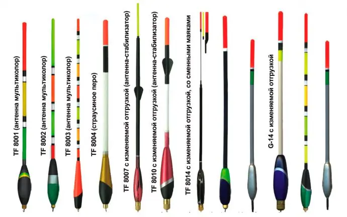 Floats for fishing - types, classification according to fishing conditions