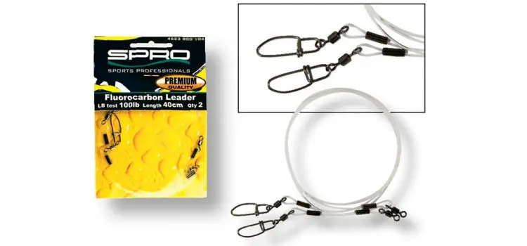 Fluorocarbon leash for pike fishing, handmade