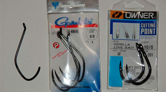 Hook for catfish, hook sizes and characteristics