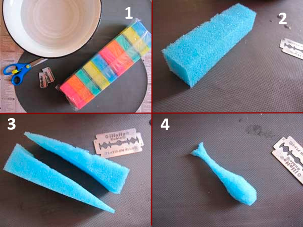 How to make a foam rubber fish with your own hands, foam rubber
