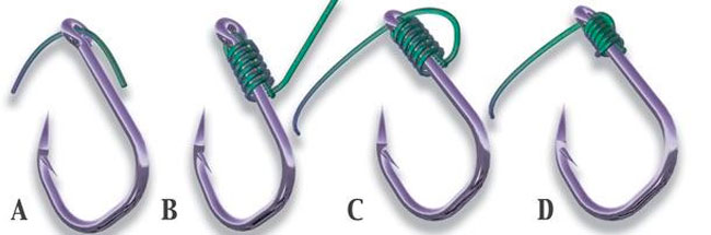How to properly and securely tie a hook to a fishing line, the best ways