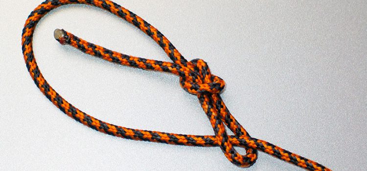 항해 매듭 올가미, 카라비너 ​​매듭 묶는 방법, 다이어그램