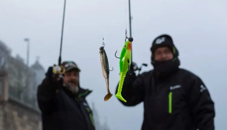 Pike fishing on a jig in autumn