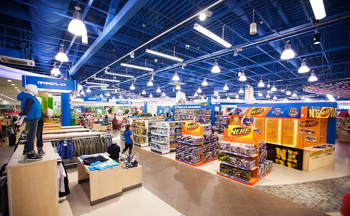 Top 10 largest Detsky Mir stores in Moscow