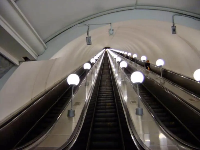 Top 10 longest escalators in the Moscow metro