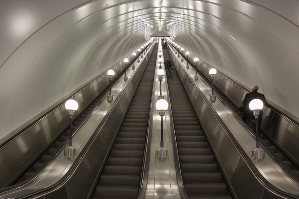 Top 10 longest escalators in the Moscow metro