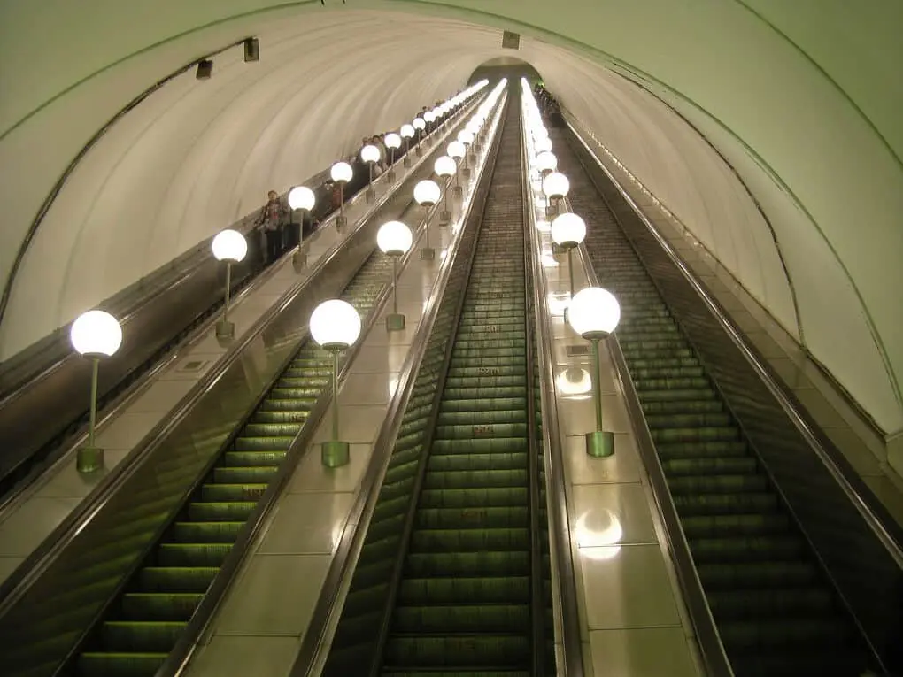 Top 10 longest escalators in the Moscow metro