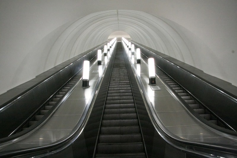 Top 10 longest escalators in the Moscow metro