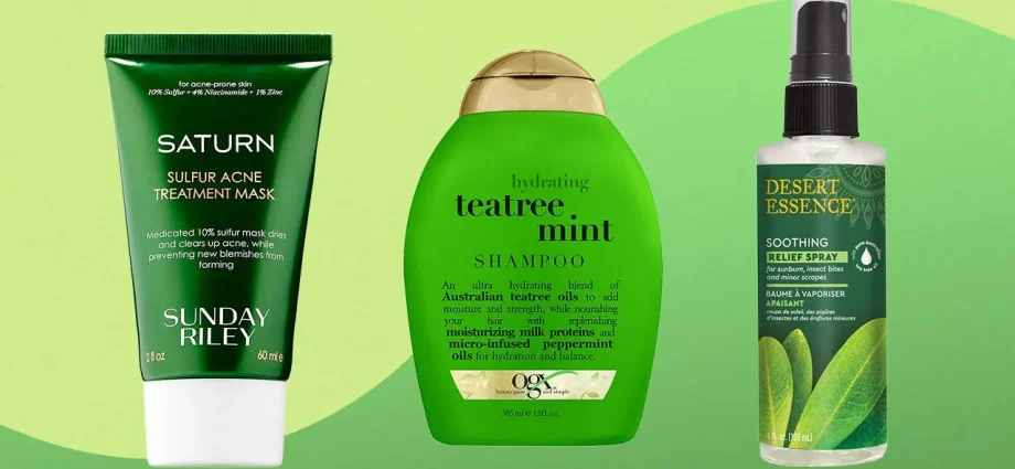 Beauty products with tea tree oil