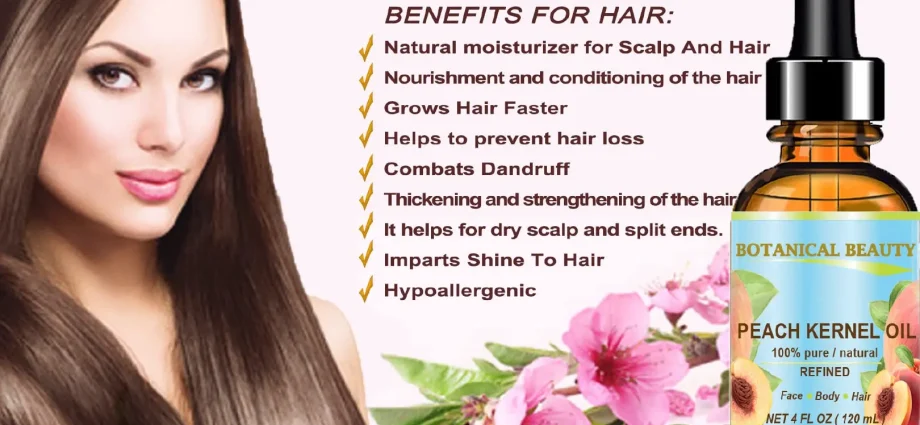 Benefits of peach oil for hair