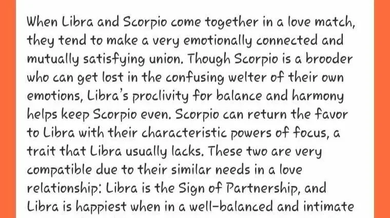 Compatibility Libra and Scorpio