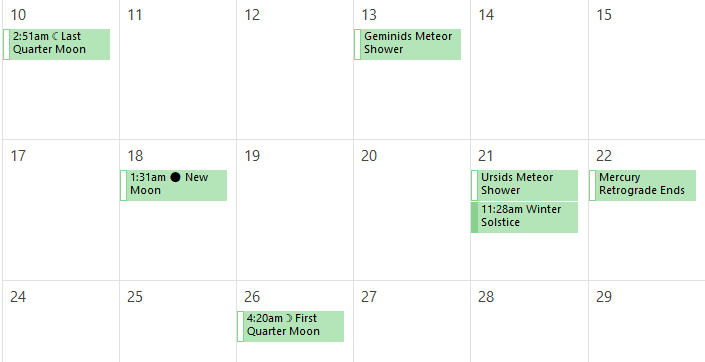 E-poskennisgewings - Maankalender