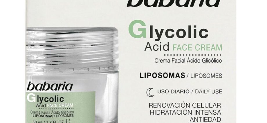 Face cream with glycolic acid