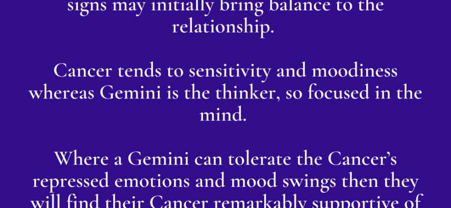 Gemini and Cancer Compatibility