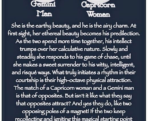 Gemini man &#8211; Capricorn woman: horoscope compatibility