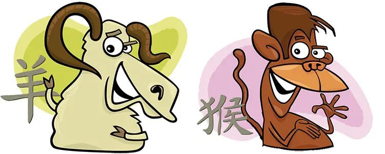 Goat and Monkey Chinese Zodiac Compatibility