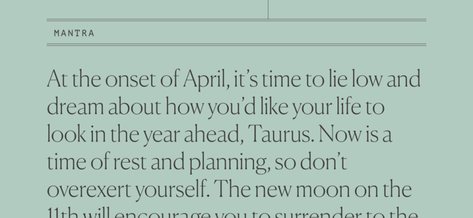 Horoscope for April 2021 Taurus