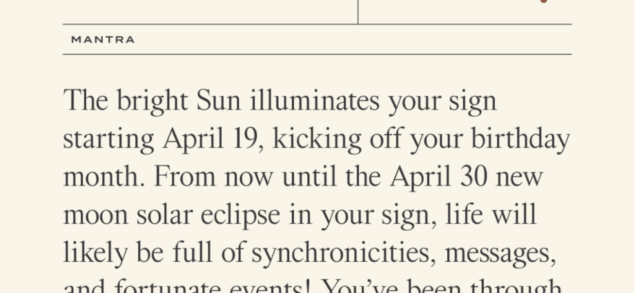 Horoscope for April 2022 according to the signs of the zodiac