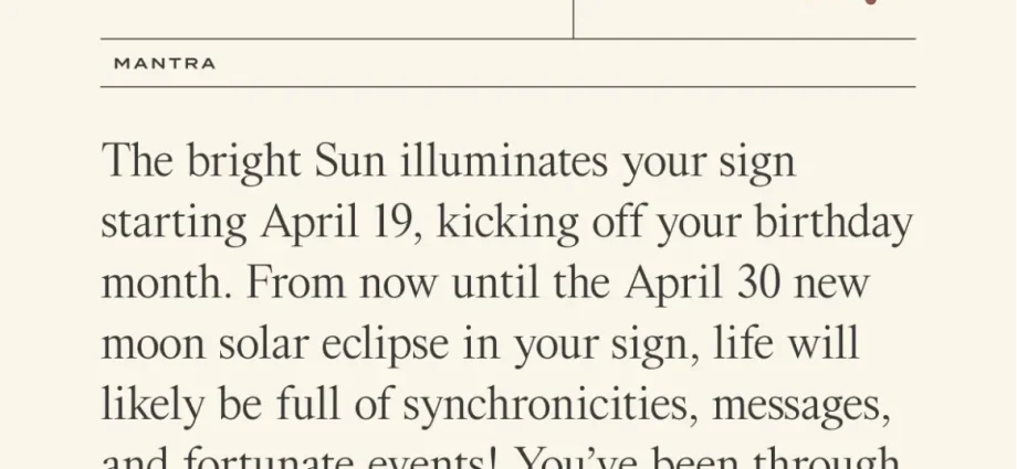 Horoscope for April 2022 according to the signs of the zodiac