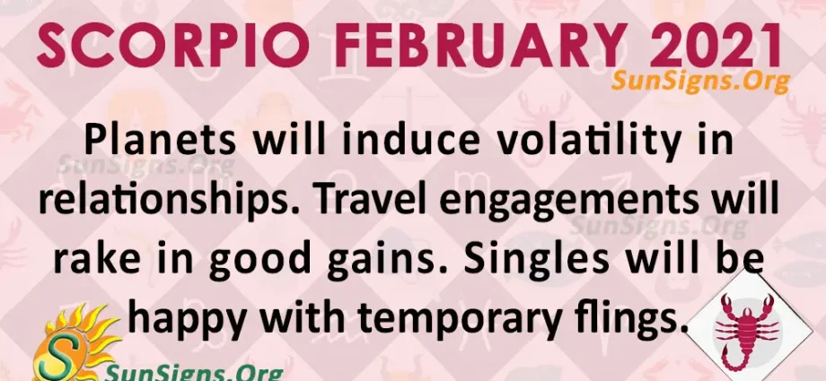 Horoscope for February 2021 Scorpio