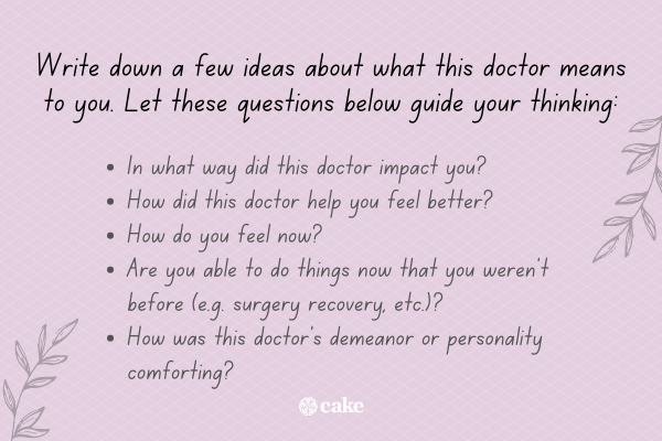 How to say thank you to doctors?