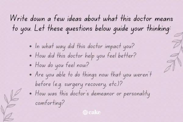 How to say thank you to doctors?