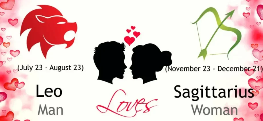 Leo man &#8211; Sagittarius woman: horoscope compatibility