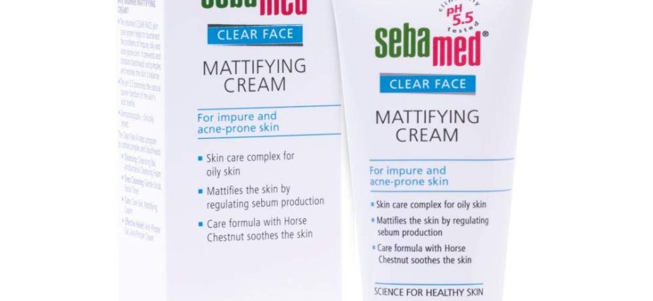 Mattifying cream for oily skin