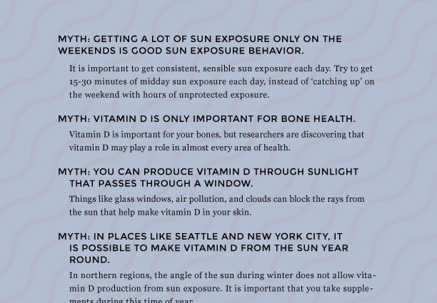 Myths about vitamin D