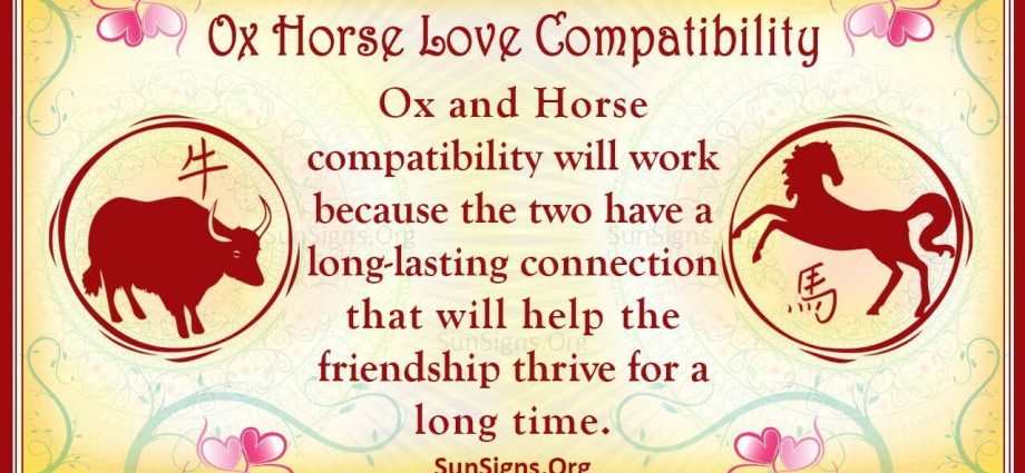 Okse og hest – kompatibilitet med kinesisk stjernetegn