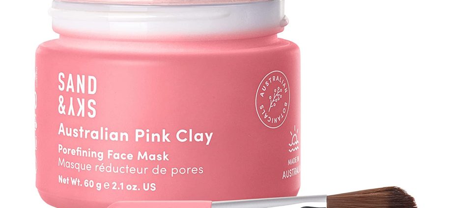 Pink clay for the face