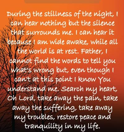 Prayer for the weak and sleepless