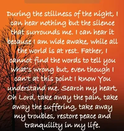 Prayer for the weak and sleepless