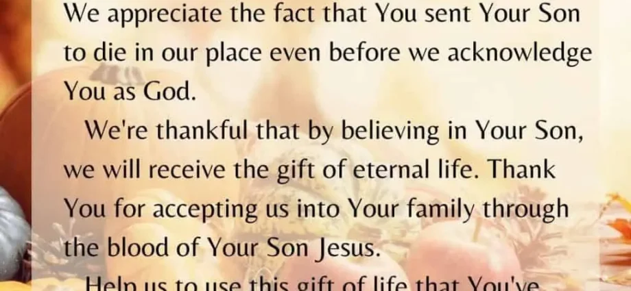 Prayer of thanksgiving upon receiving the requested