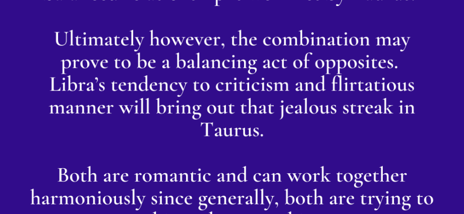 Taurus and Libra Compatibility