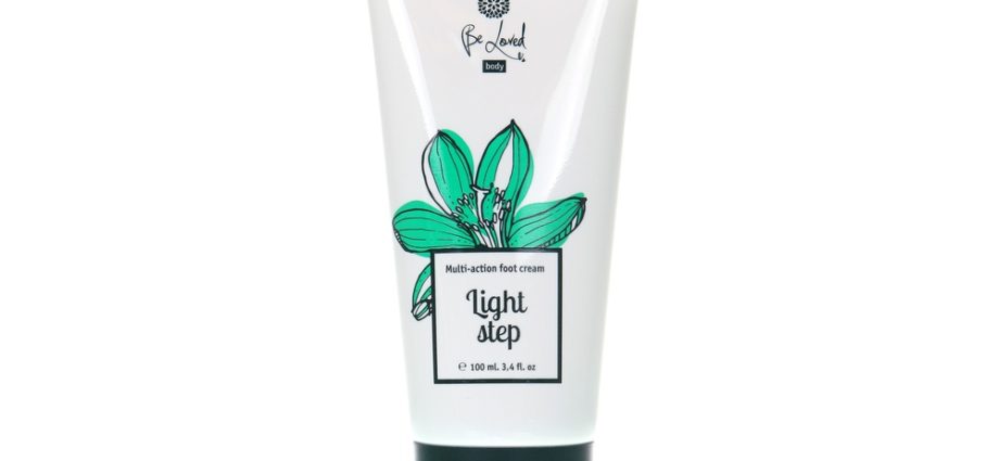 With a light step: foot cream