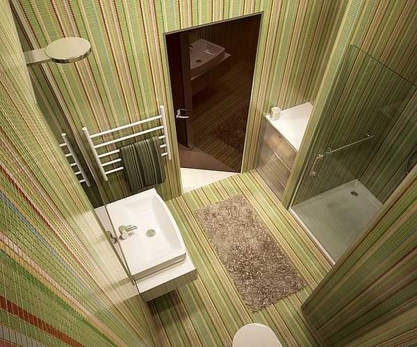 Bathroom design: combined, small, large, ergonomics, photo