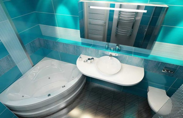 Bathroom design: combined, small, large, ergonomics, photo